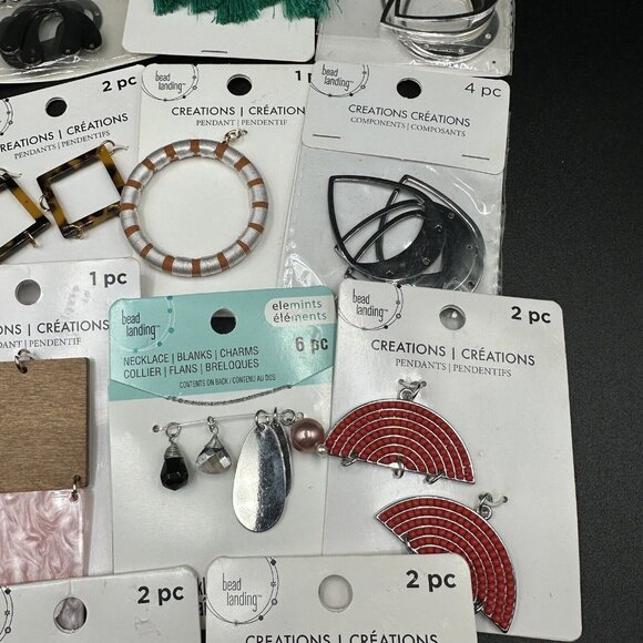 Jewelry Making Supply Lot Pendants Components Wood Metal DIY Crafts Boho Tassels - Picture 4 of 6